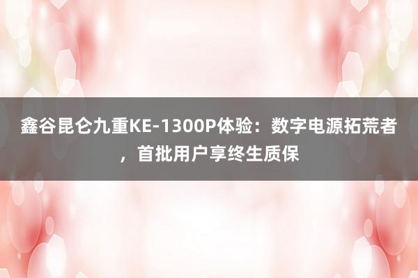 鑫谷昆仑九重KE-1300P体验：数字电源拓荒者，首批用户享终生质保