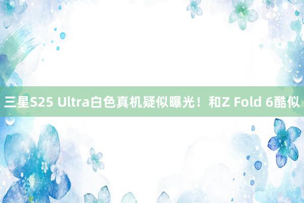 三星S25 Ultra白色真机疑似曝光！和Z Fold 6酷似