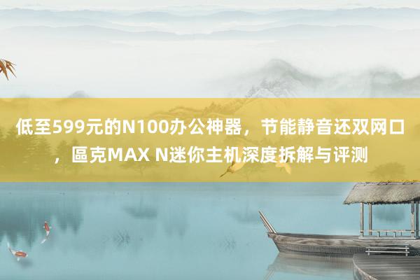 低至599元的N100办公神器，节能静音还双网口，區克MAX N迷你主机深度拆解与评测