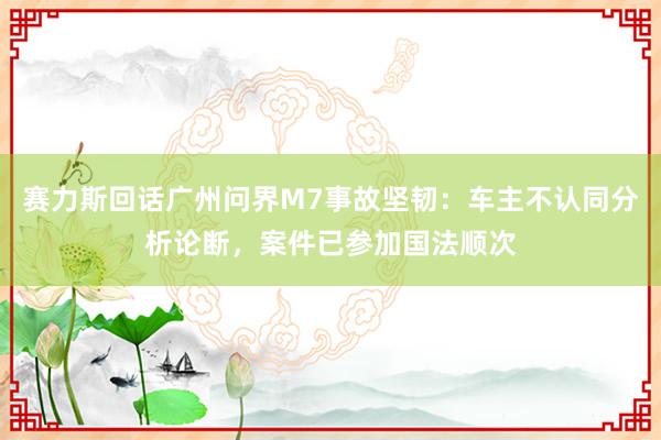 赛力斯回话广州问界M7事故坚韧：车主不认同分析论断，案件已参加国法顺次