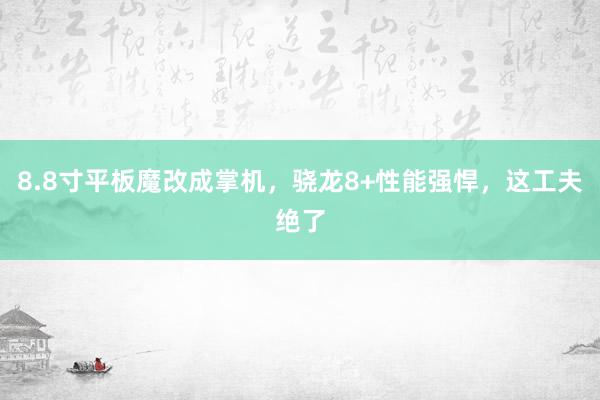 8.8寸平板魔改成掌机，骁龙8+性能强悍，这工夫绝了