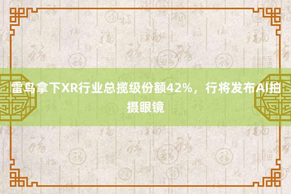 雷鸟拿下XR行业总揽级份额42%，行将发布AI拍摄眼镜