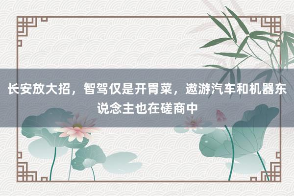 长安放大招，智驾仅是开胃菜，遨游汽车和机器东说念主也在磋商中