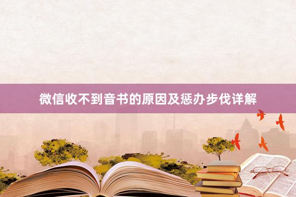 微信收不到音书的原因及惩办步伐详解