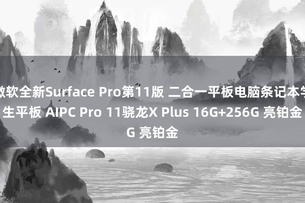 微软全新Surface Pro第11版 二合一平板电脑条记本学生平板 AIPC Pro 11骁龙X Plus 16G+256G 亮铂金