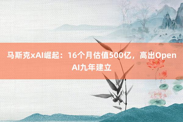 马斯克xAI崛起：16个月估值500亿，高出OpenAI九年建立