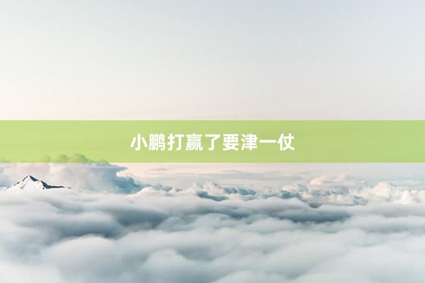 小鹏打赢了要津一仗