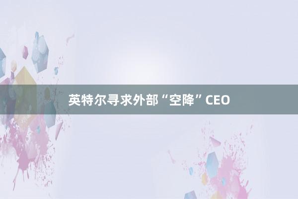 英特尔寻求外部“空降”CEO