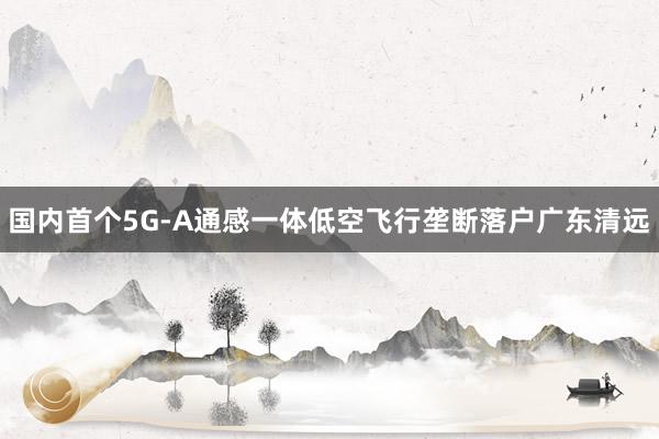 国内首个5G-A通感一体低空飞行垄断落户广东清远