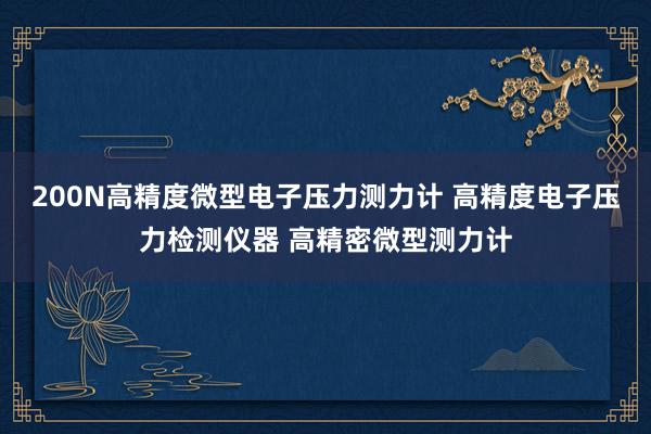 200N高精度微型电子压力测力计 高精度电子压力检测仪器 高精密微型测力计