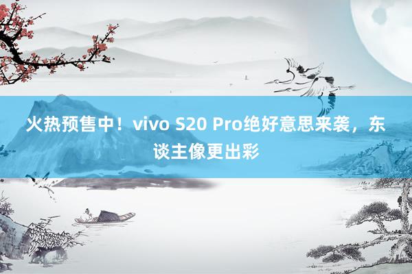 火热预售中！vivo S20 Pro绝好意思来袭，东谈主像更出彩