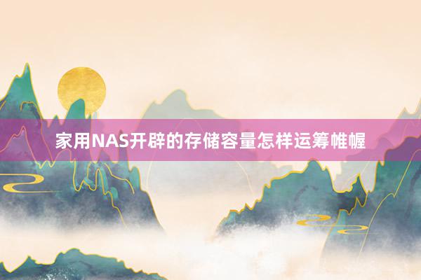 家用NAS开辟的存储容量怎样运筹帷幄