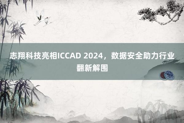 志翔科技亮相ICCAD 2024，数据安全助力行业翻新解围