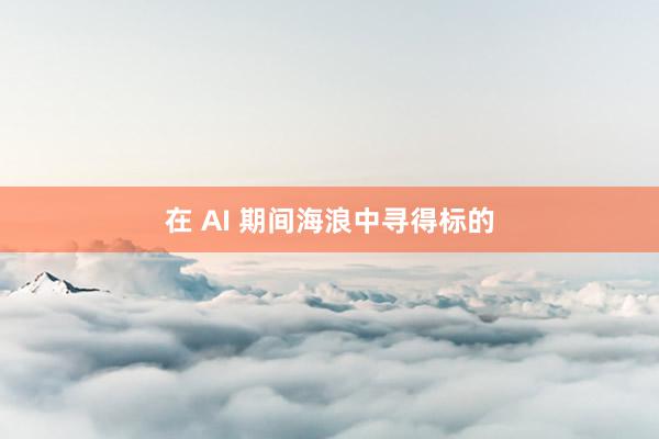 在 AI 期间海浪中寻得标的