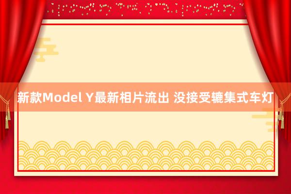 新款Model Y最新相片流出 没接受辘集式车灯