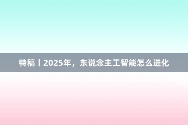 特稿丨2025年，东说念主工智能怎么进化