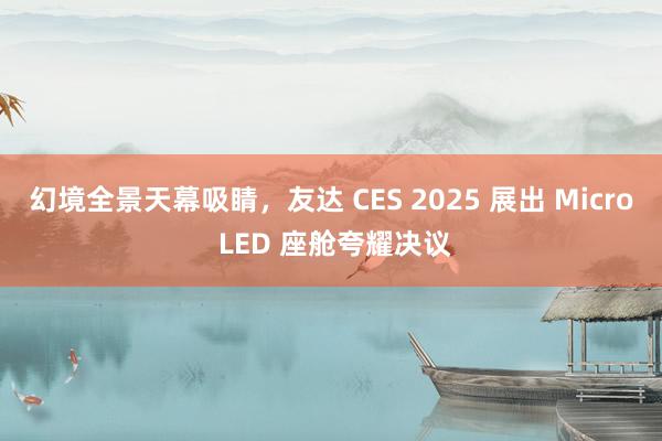 幻境全景天幕吸睛，友达 CES 2025 展出 Micro LED 座舱夸耀决议