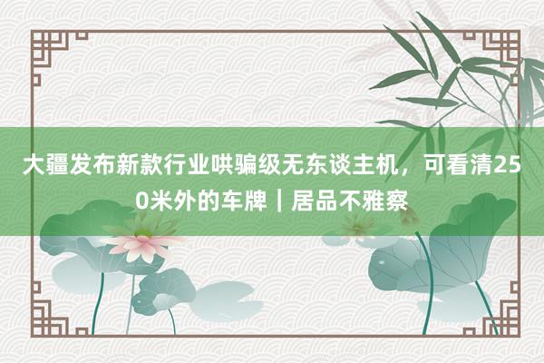 大疆发布新款行业哄骗级无东谈主机，可看清250米外的车牌｜居品不雅察