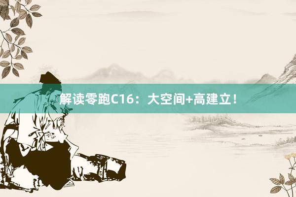 解读零跑C16：大空间+高建立！