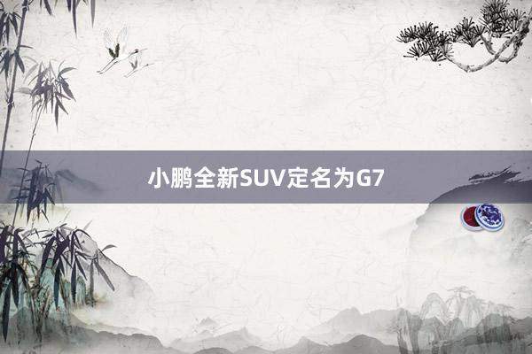 小鹏全新SUV定名为G7