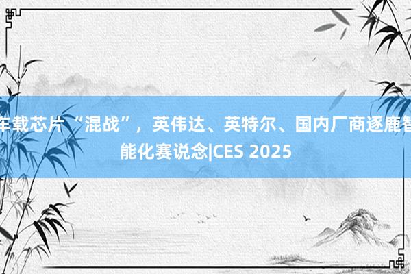 车载芯片 “混战”，英伟达、英特尔、国内厂商逐鹿智能化赛说念|CES 2025