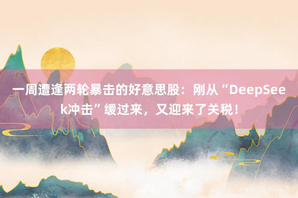 一周遭逢两轮暴击的好意思股：刚从“DeepSeek冲击”缓过来，又迎来了关税！