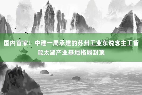 国内首家！中建一局承建的苏州工业东说念主工智能太湖产业基地格局封顶